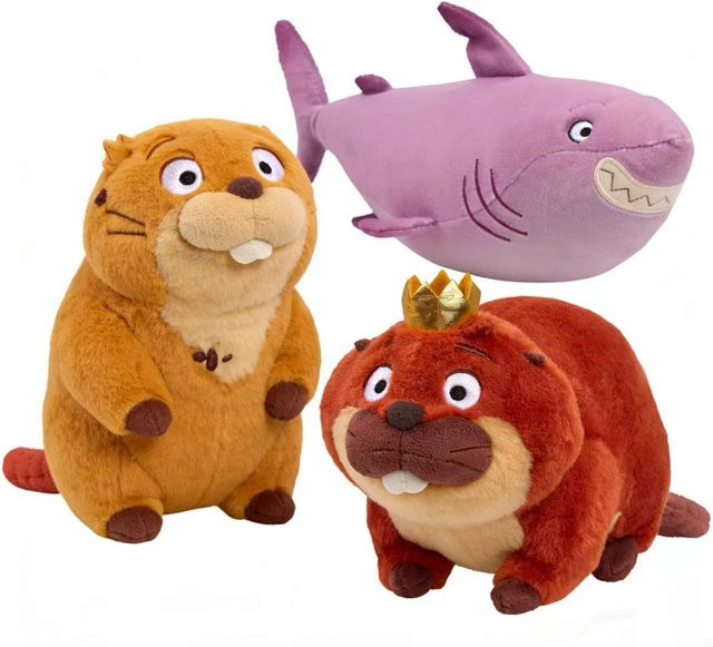 Bandai Hoppers Beaver Tom Lizard, Plüschpuppe, Rosa / Pink - Bild 1