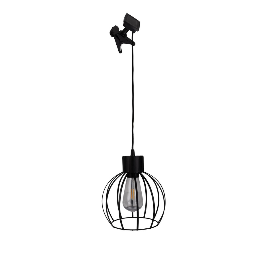 Näve LED-Solar-Pendelleuchte Grid Schwarz, Durchmesser: 20 cm, Höhe: 130 cm - Bild 1