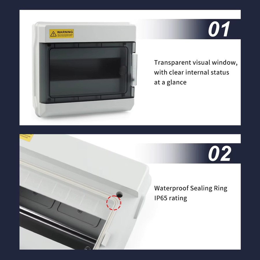 GO-E Wasserdichter Verteilerkasten HS-Serie aus ABS Kunststoff IP65 Outdoor Gehäuse für elektrische Schalter und Anschlussdosen - Bild 4