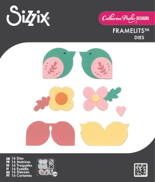 Sizzix Framelits Die Set Birds & Blooms in Multicolor - Bild 1
