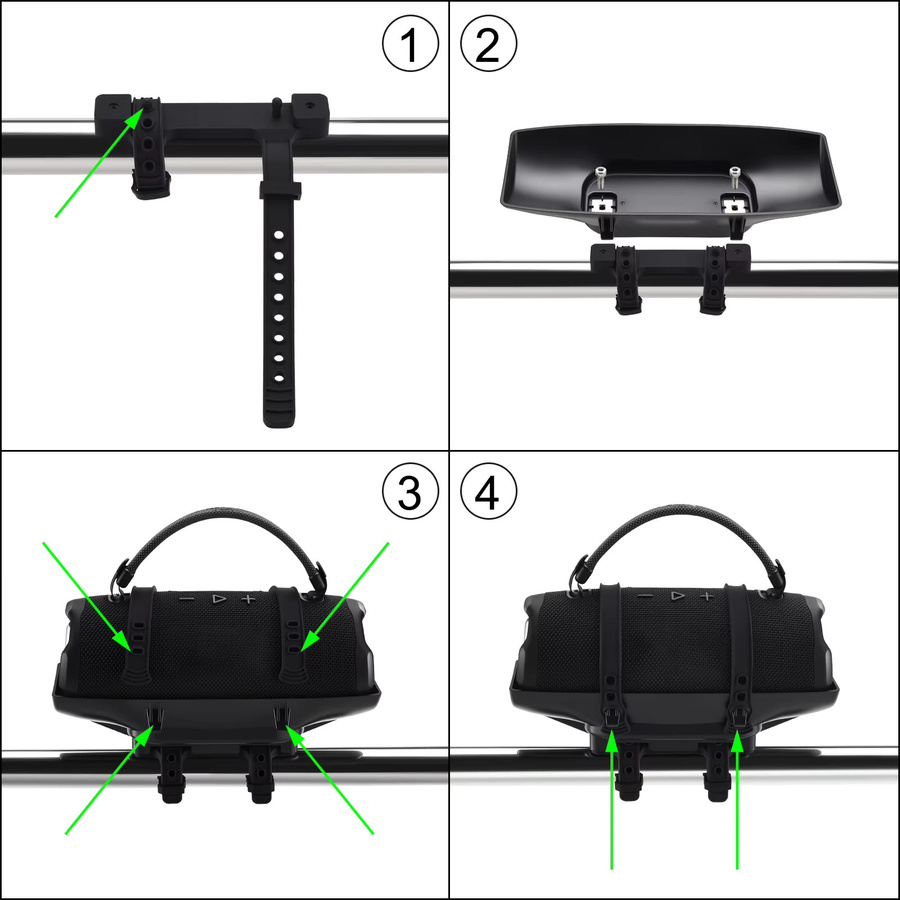Fahrrad Lautsprecher Halterung in Schwarz für JBL Charge 6/5/4/3 Bluetooth Lautsprecher - Bild 5