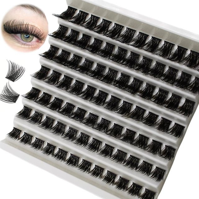 JIEFUXIN Einzelwimpern Cluster, 84 Stück, Lockenwirkung, Unisex - Bild 1