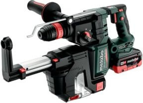 Metabo Akku-Kombihammer KH 18 LTX BL 28 Q Set ISA mit integrierter Staubabsaugung, Metabo-Quick-Wechselfutter, metaBOX 185 XL und 2x 5,5 Ah LiHD Akkus inkl. ASC 145 Ladegerät - Bild 1
