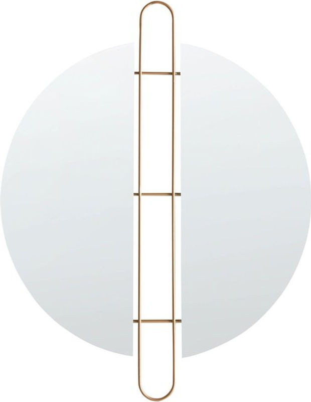 Runder Wandspiegel Attin von BELIANI in Gold aus Metall und Glas, Durchmesser: 65 cm, Tiefe: 52 cm - Bild 1