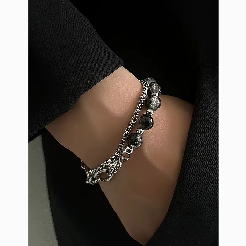 LENNIK Armband, Edelstahl, Perle, Silber, Unisex - Bild 4
