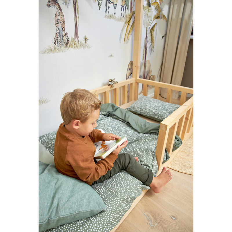Meyco Baby Wende-Bettwäsche aus Baumwolle, 2-tlg. Set in Grün, Kopfkissenbezug 40 x 60 cm und Bettdeckenbezug 100 x 135 cm - Bild 3
