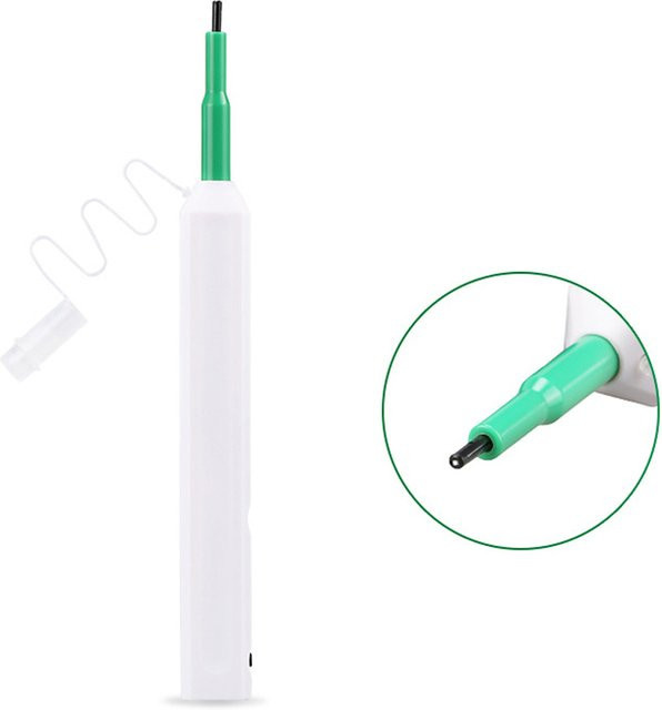 YY30 Stiftförmiger Glasfaser-Reiniger Ein-Klick-Reinigungswerkzeug in Weiß für 2,5mm Glasfaserstecker - Bild 1