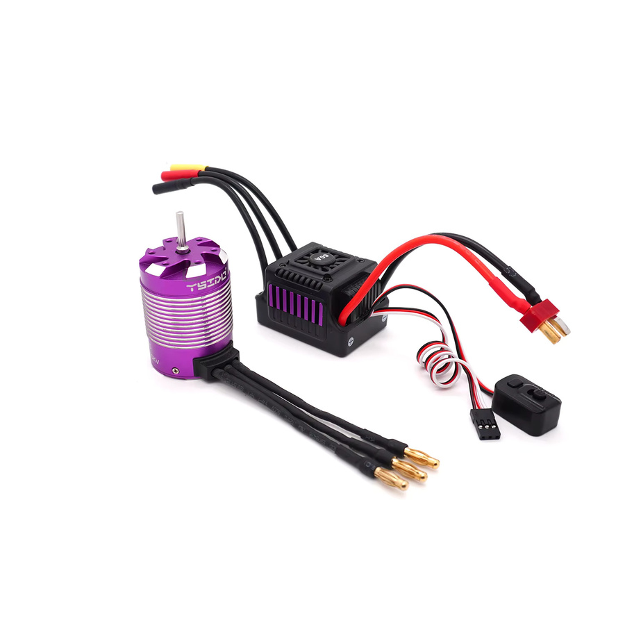 YSIDO Sensorloser bürstenloser 3650 3660 Motor, mit 60 A ESC-Programmierkarte, für 1/10 RC Off-Road-Autos - Bild 3