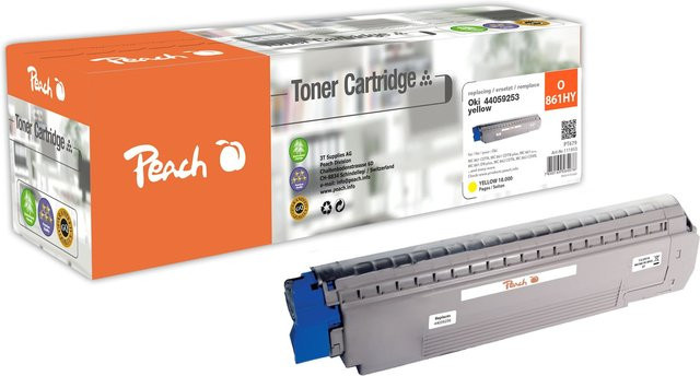 Peach O4405 XL Toner in Gelb für OKI MC 861 CDTN, MC 861 CDTN plus, MC 861 CDXN und MC 861 CDXN plus (wiederaufbereitet) - Bild 1