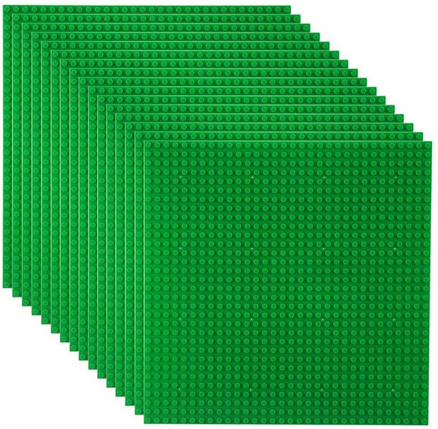 Yiran toy Grundplatten Bausteinplatten, grün, 16-teiliges Set, ab 6 Jahren - Bild 1