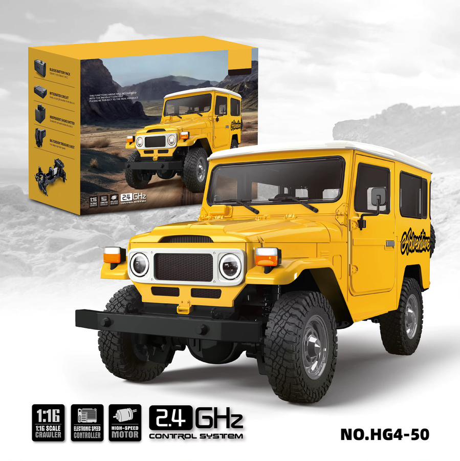Wheelfun HG FJ40 RC Geländewagen 4x4, Spielzeugmodell, 1:16 Maßstab, mit Licht- und Soundsysteme - Bild 3