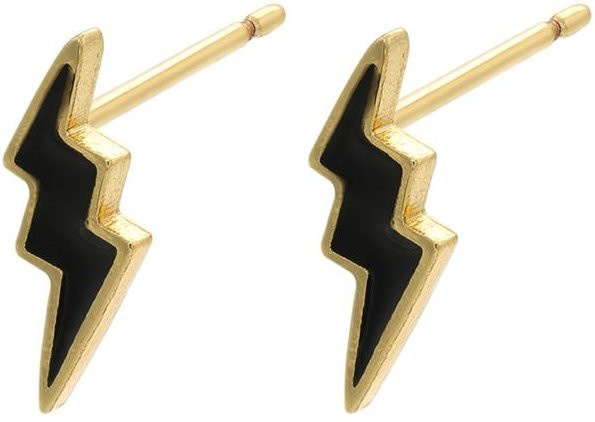 ZHUKOU Ohrstecker, Messing, Gold, Emaille, Damen - Bild 1