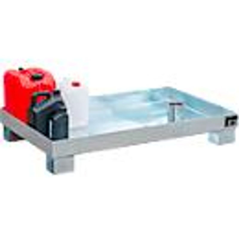 Bauer Südlohn Auffangwanne AW 60-3 aus Stahl, feuerverzinkt, Farbe: Silber, B/T/H: 80,0 x 44,0 x 20,5 cm - Bild 3