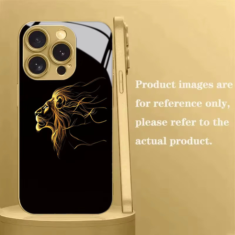 Heroic Lion Panzerglas-Handyhülle für iPhone 11 bis iPhone 17 Pro Max, stoßfeste Abdeckung, Farbe: Schwarz - Bild 2