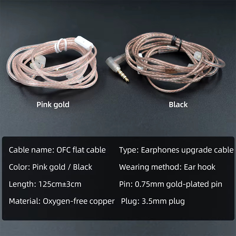 KZ Upgrade-Kabel aus hochreinem sauerstofffreiem Kupfer in Schwarz für EDX PRO ZES ZEX PRO ZSX DQ6S - Bild 3
