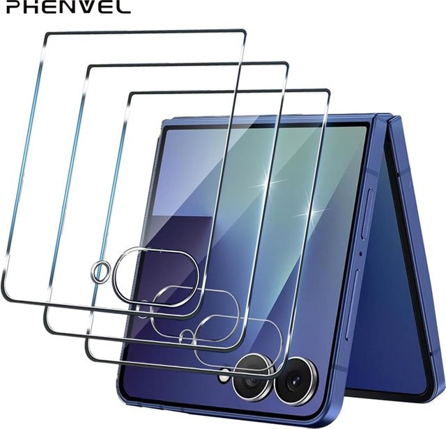 3er-Set Schutzglas für Samsung Galaxy Z Flip 7, ZFlip7 FE und Z Flip 6, transparent, 9H gehärtete Glasabdeckung für das Display - Bild 1