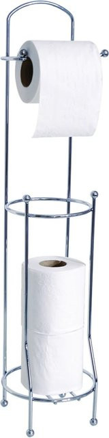 MSV Toilettenpapierhalter in Chrom, Höhe: 65 cm, Durchmesser: 15,3 cm - Bild 1
