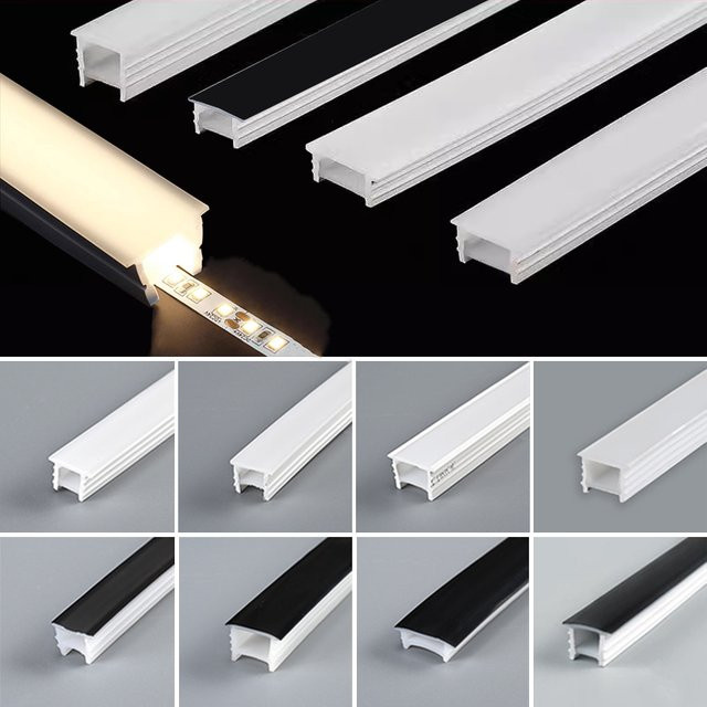 Flexibler LED Neon Silikon Streifen Diffusor von ksdligh in Schwarz für Einbauanwendungen - Bild 1