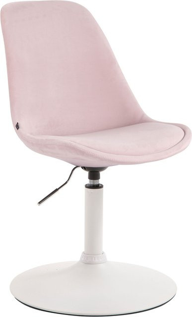 TPFLiving Esszimmerstuhl Mavic in Samt und Metall, Farbe: Pink/Weiß, B/T/H: 57 x 43 x 76 cm - Bild 1