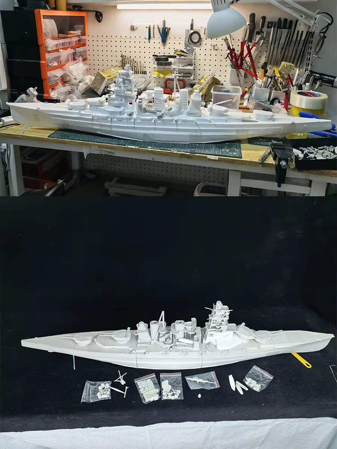 AT 99 MODEL Kongo WWII Schlachtschiff, RC Boot, Modellbausatz, 1:200 - Bild 6