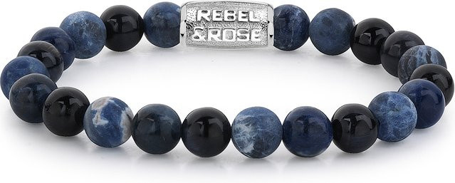 Rebel & Rose Armband, Silber, Sodalith, Tigerauge, Herren - Bild 1