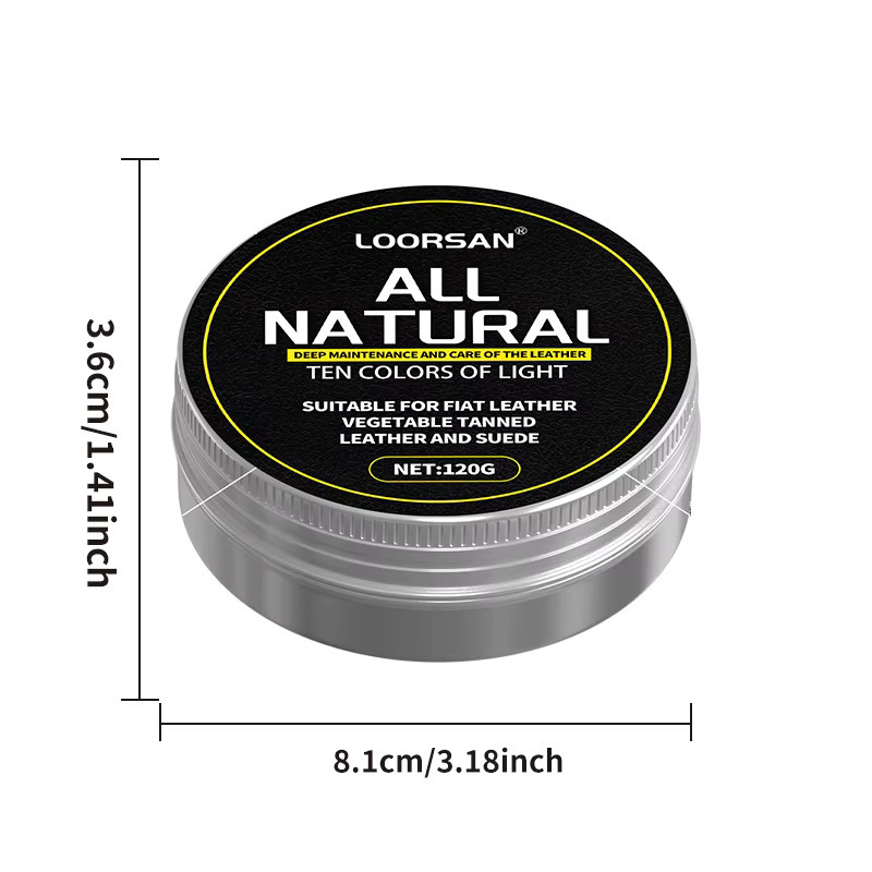 LOORSAN Lederpflegecreme zur natürlichen Reparatur und Feuchtigkeitspflege für Schuhe, Taschen, Sofas und Jacken - Bild 5