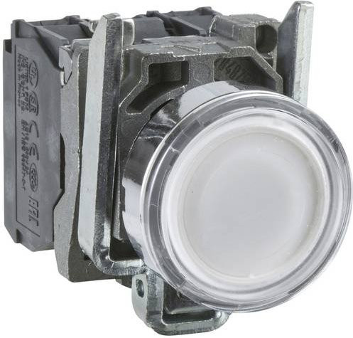 Schneider Electric Harmony XB4 Leuchtdrucktaster aus Metall in Weiß, 22mm - Bild 1