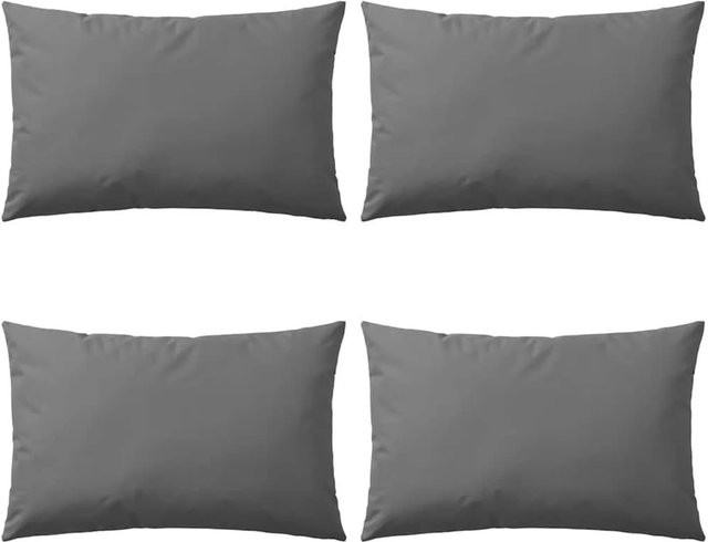 vidaXL Gartenkissen 4er Set Grau aus Polyestergewebe B/T: 60 x 40 cm - Bild 1