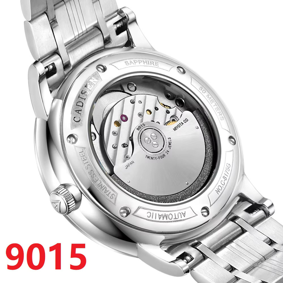CADISEN Armbanduhr Automatik, Edelstahl, Roségold, Herren - Bild 2