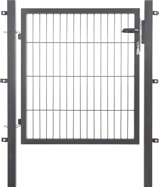 FLORAWORLD Einzeltor comfort Schwingtor aus Metall in Anthrazit Grau B/H: 80 x 100 cm - Bild 1