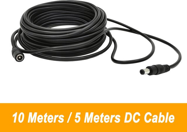 JIENUO DC12V Power Verlängerungskabel Schwarz mit 5,5mm x 2,1mm Stecker Männlich zu Weiblich für LED Lampen und CCTV Sicherheitskameras - Bild 1