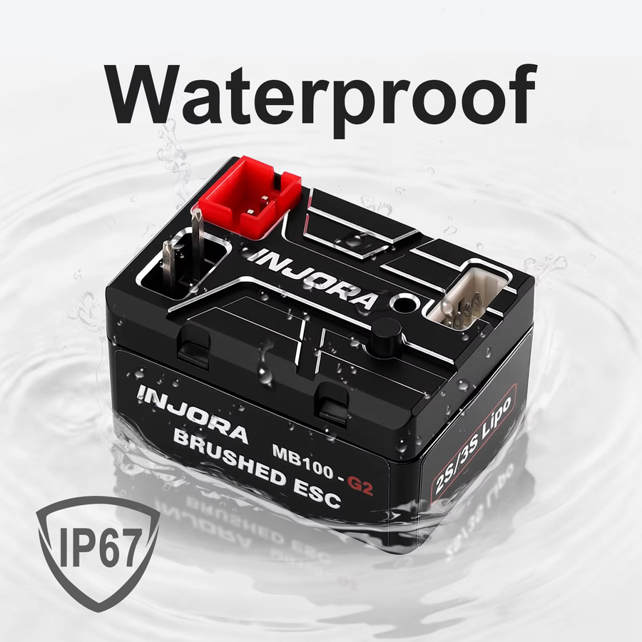 INJORA MB100 G2 Wasserdichter Bürsten-ESC 40A für 1/24 1/18 RC Crawler - Bild 2