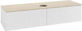 V&B Waschtischunterschrank Antao mit Frontstruktur in Weiß, B/T: 160 x 50 cm - Bild 1