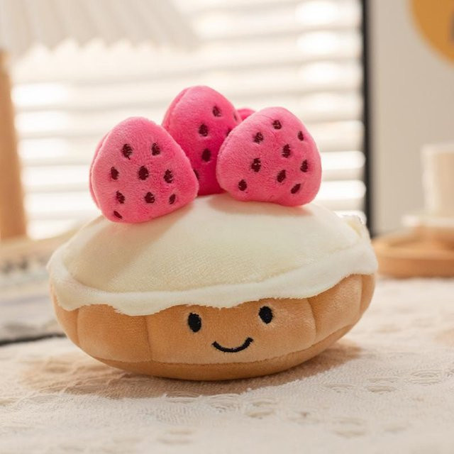 Yiran toy Erdbeerkuchen Plüschtier, 10cm, ab 14 Jahren - Bild 1