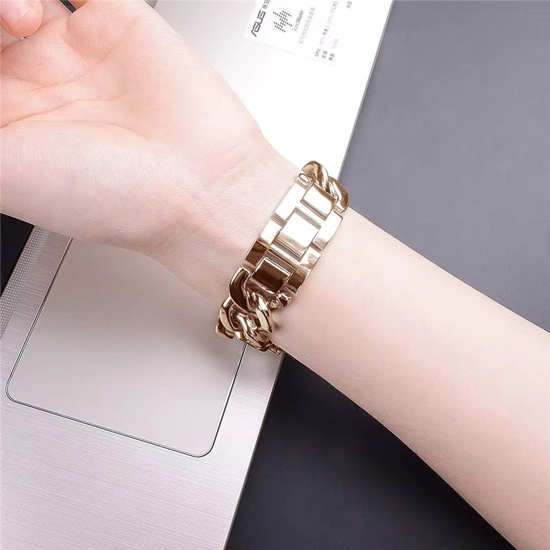 JBAILI Armband für Apple Watch, Diamant, Cowboy Kette, Stahl, Damen - Bild 3