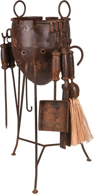 DELUKE Deko-Grill RESO Antik in Rostfarben aus Eisen, B/T/H: 66 x 34 x 34 cm - Bild 1