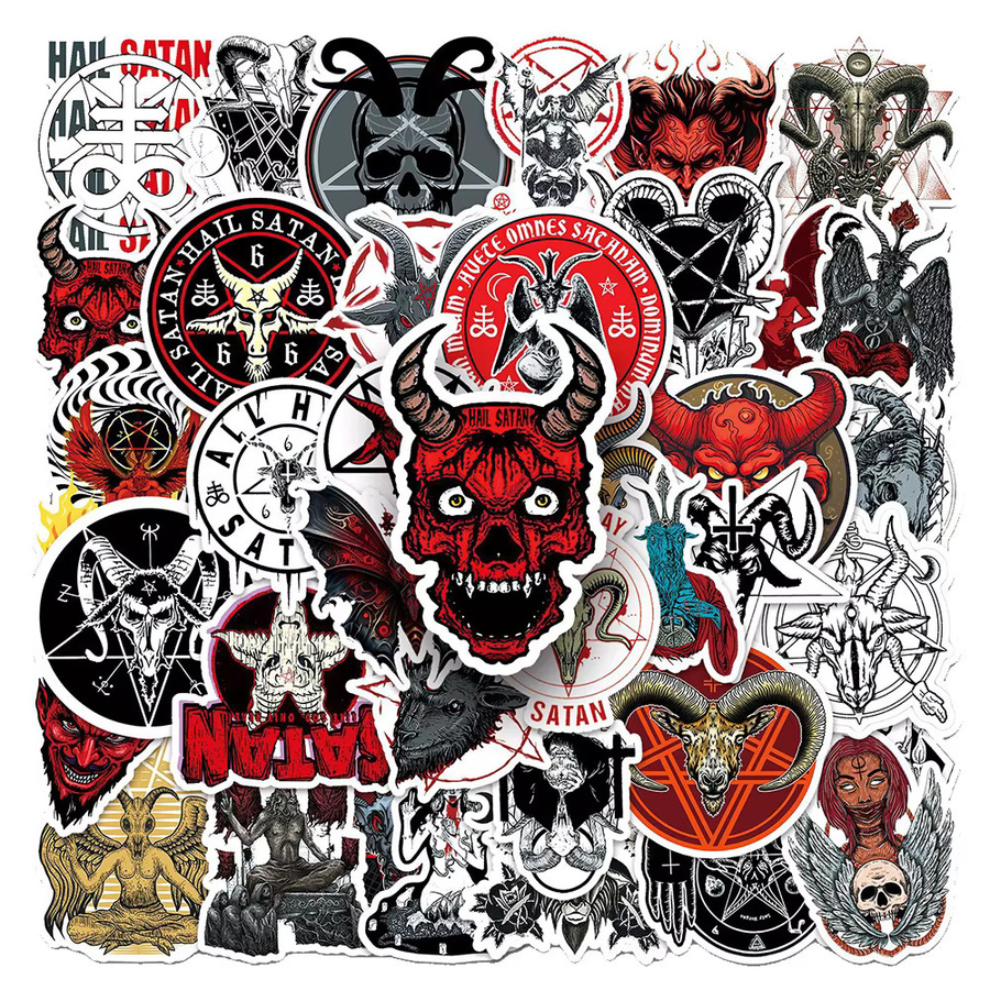 Charile Teufel Satan Aufkleber, Graffiti Aufkleber, 10/30/50pcs Set - Bild 2