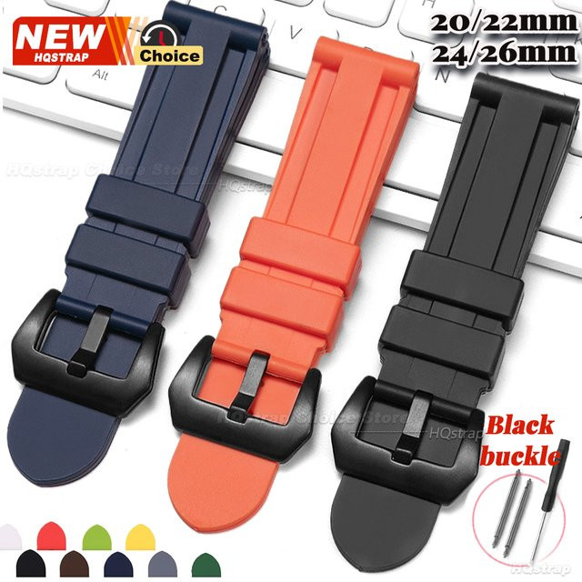 HQstrap Uhrenarmband Silikon, Schwarz, Unisex - Bild 1