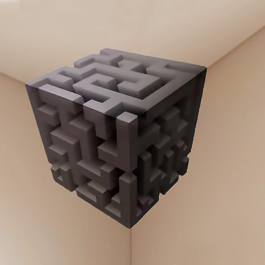 APWIKOGER Wandkunst Optische Täuschung Abstrakte Unmögliche Ecken Aufkleber Grau B/H: 30 x 30 cm - Bild 3