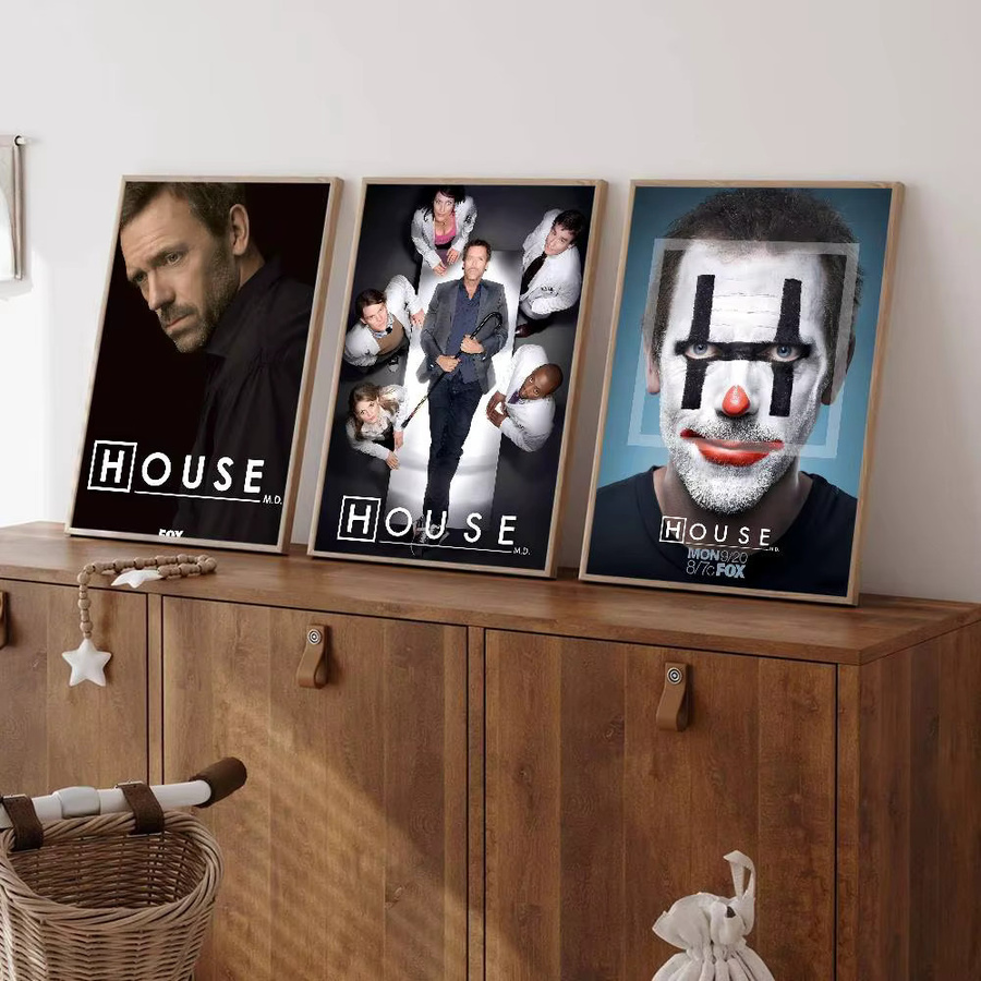 House MD TV-Show Poster selbstklebende Wandkunst in HD-Qualität Retro Wanddeko Mehrfarbig - Bild 3