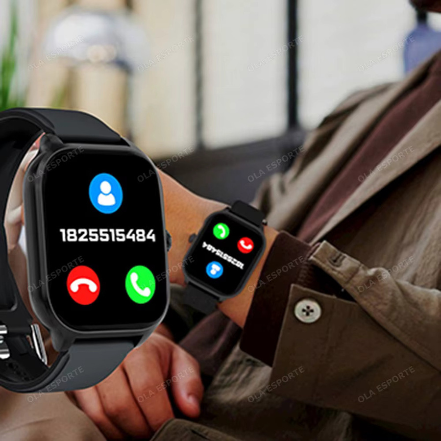 Ola Esporte H9 Pro Max 2026 Smartwatch in Schwarz mit 2,01 Zoll Display, Anruffunktion, Herzfrequenz-, Blutsauerstoff- und Schlafüberwachung - Bild 2