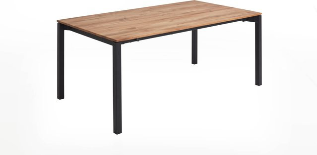 Esstisch DAVOS von NIEHOFF Sitzmöbel, ausziehbarer rechteckiger Esstisch aus Holz und Metall in Eiche, Höhe: 76 cm, Breite: 100 cm, Tiefe: 70 cm - Bild 1