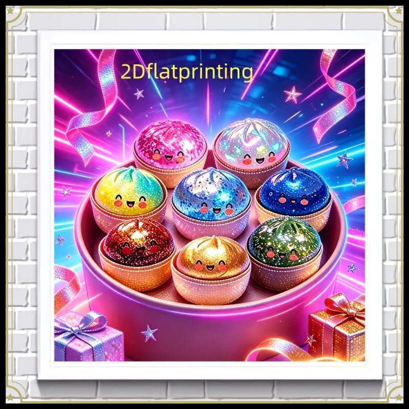 Bai Fen Bai Bao Bun, Diamantmalerei-Set, rund, bunt, Mosaik-Bastelset - Bild 2