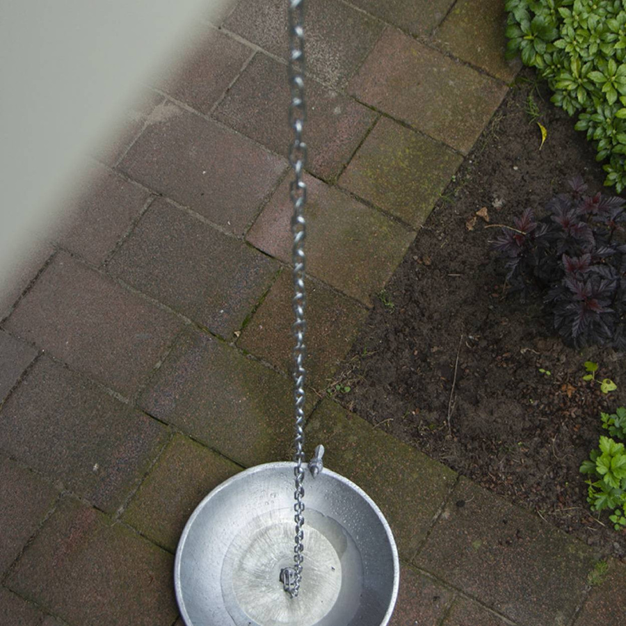 Hängende Vogeltränke aus Metall mit Vogelfiguren in Silber - Bild 2