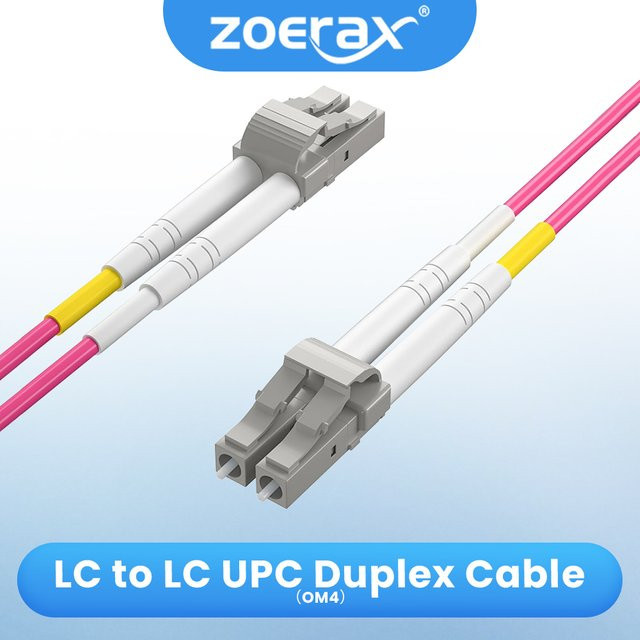 ZoeRax OM4 LC-auf-LC Glasfaser-Patchkabel 10 GB Multi-Mode-Jumper-Duplex 50/125 μm LSZH für MMF SFP SFP+ Transceiver - Bild 1