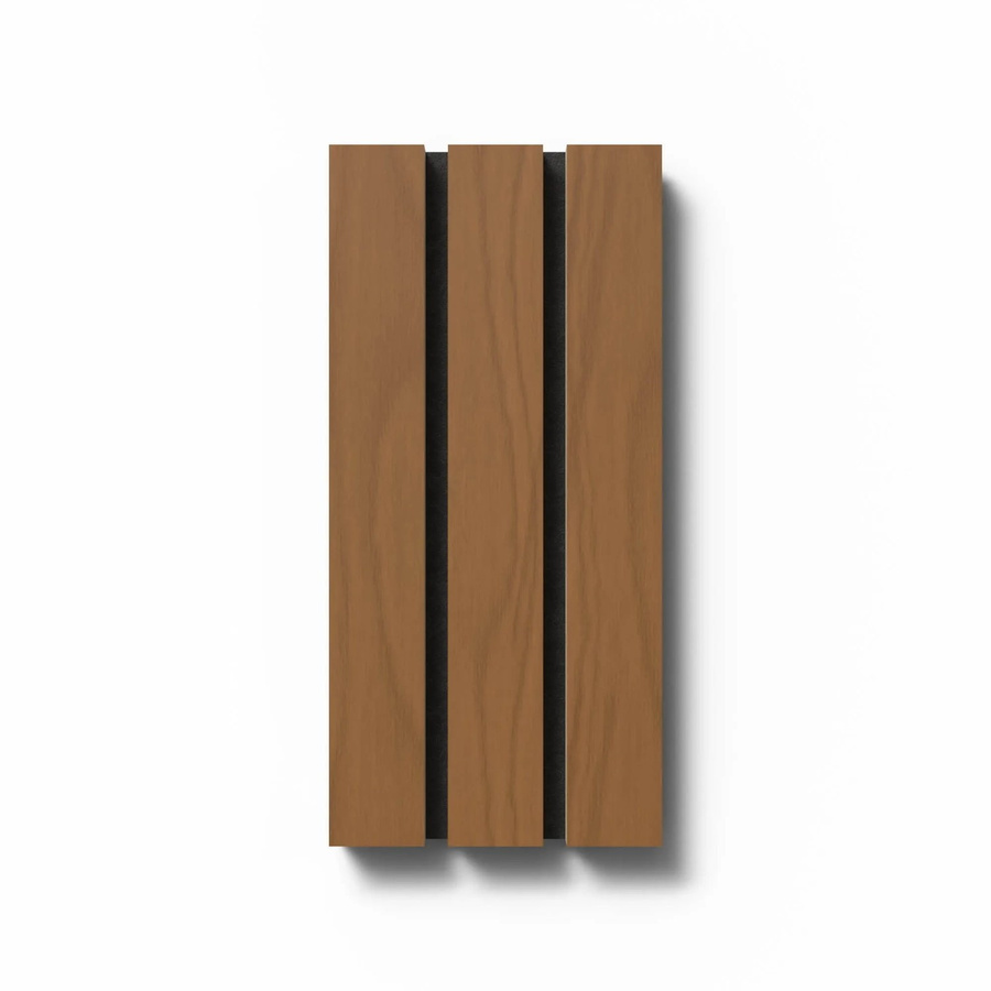 Denpanels Akustikpaneel Muster Brandhemmend Walnuss mit schwarzem Filz, B: 29,5 cm, H: 15 cm, T: 2 cm - Bild 2