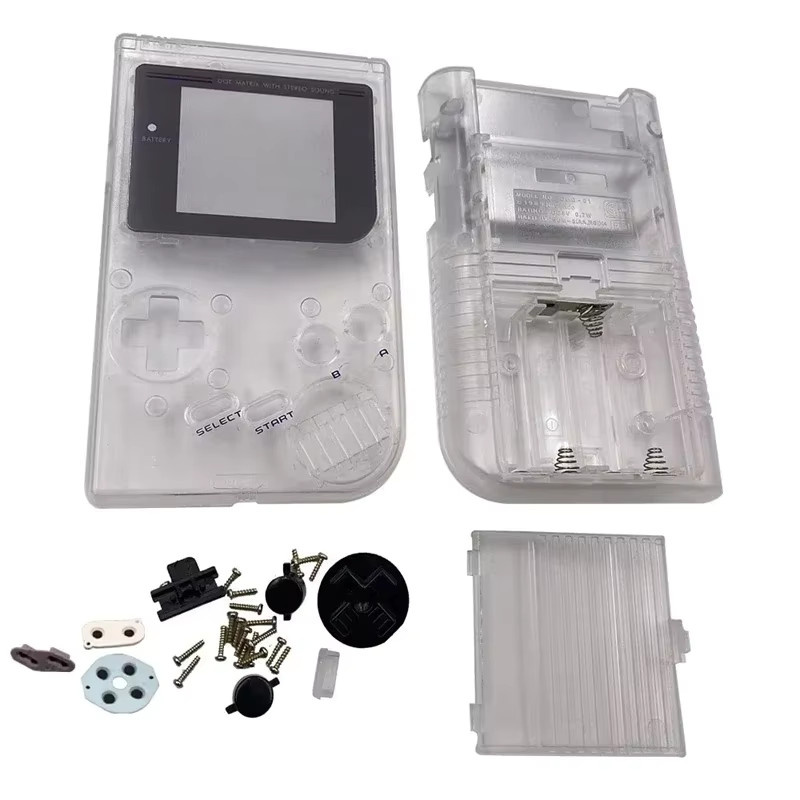 Komplettes GB DMG Gehäuse-Set in Lila mit Tasten und leitfähigen Gummipads für Gameboy GB DMG IPS Gehäuse im Retro-Design - Bild 2