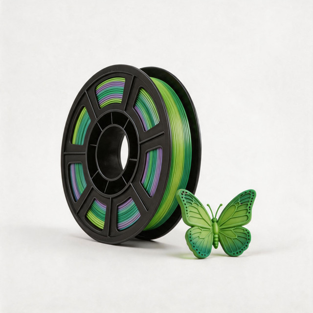 MANLANG PLA 3D-Drucker-Filament Bundle Regenbogenwald, mehrfarbiges Seiden-PLA für FDM, 250g - Bild 1