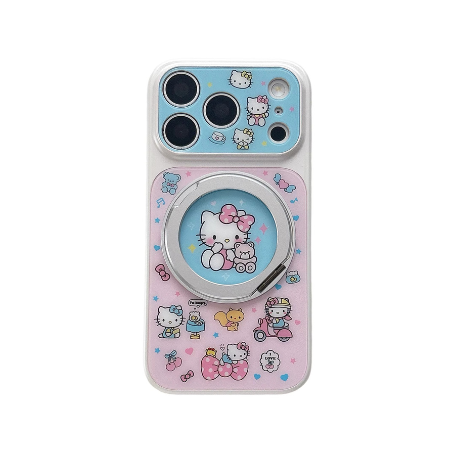 Magnetische Hello Kitty Standhülle für Apple iPhone 14 15 16 17 Pro Max in Multicolour mit kabellosem Laden und stoßfestem Schutz - Bild 6