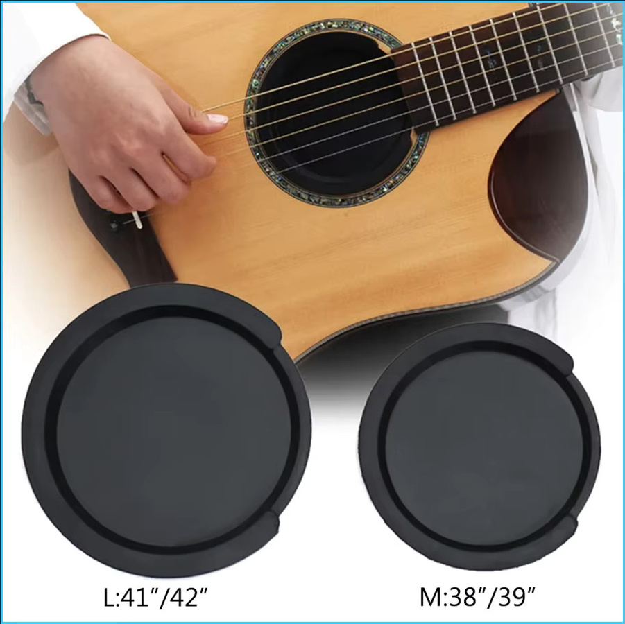 YOUYAN Akustische Schalllochabdeckung für klassische Gitarren aus Silikon in Schwarz - Bild 2